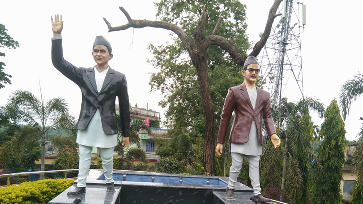 बिपी र पुष्पलालको पूर्णकदको सालिक एकै स्थानमा